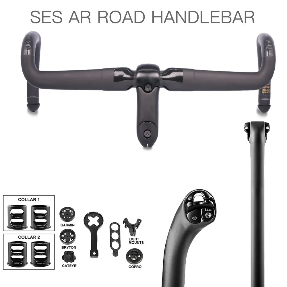 Carbon Fiber Saddle - 2021 T1000 SES Carbon Stuur Aero