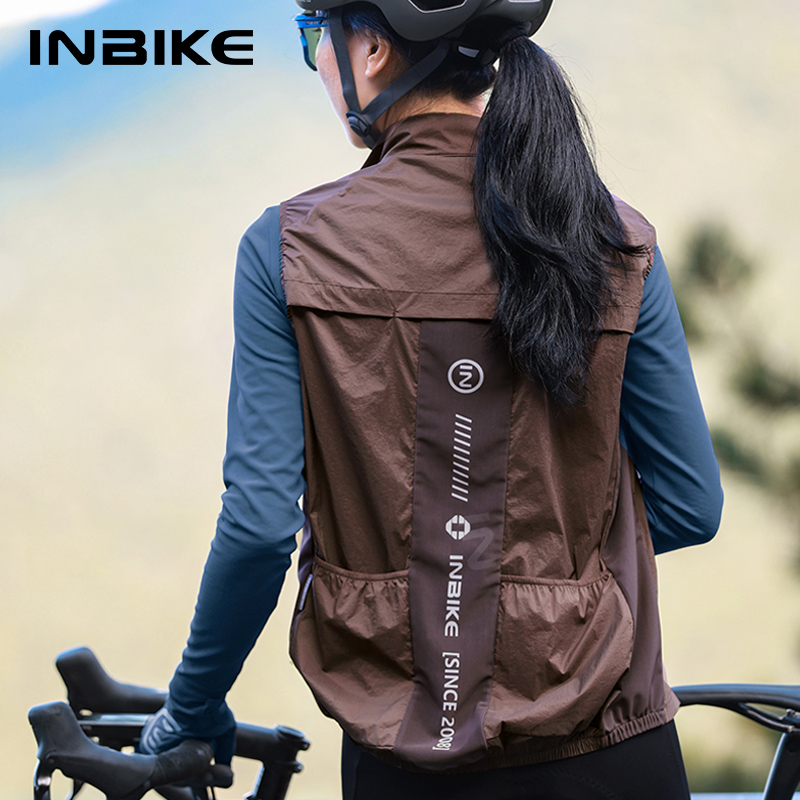 Cycling Gear Rain - Inbike Fietsvest Voor Dames Mouwloos Hardloopregenjack