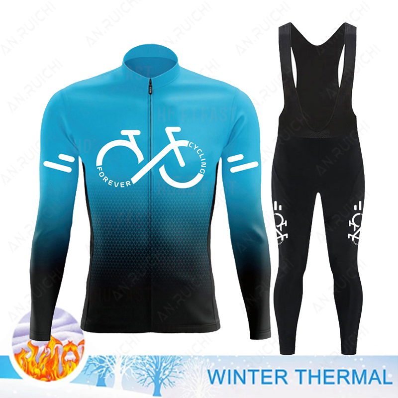 Cycling Gear For Winter - 2023 Winter Thermische Fleece Wielertrui Set