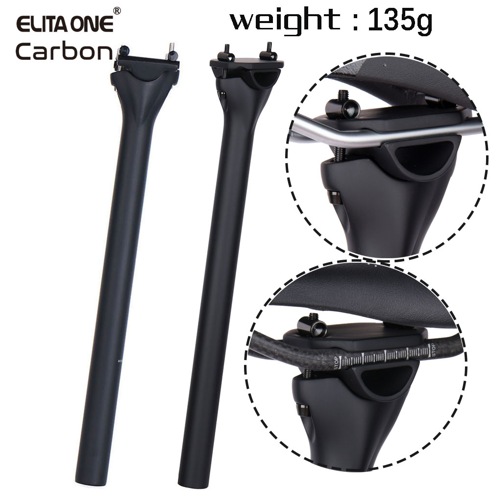 Carbon Fiber Saddle - ELITA EEN MTB Koolstofvezel Zadelpen 27.2/30.9/31.6mm