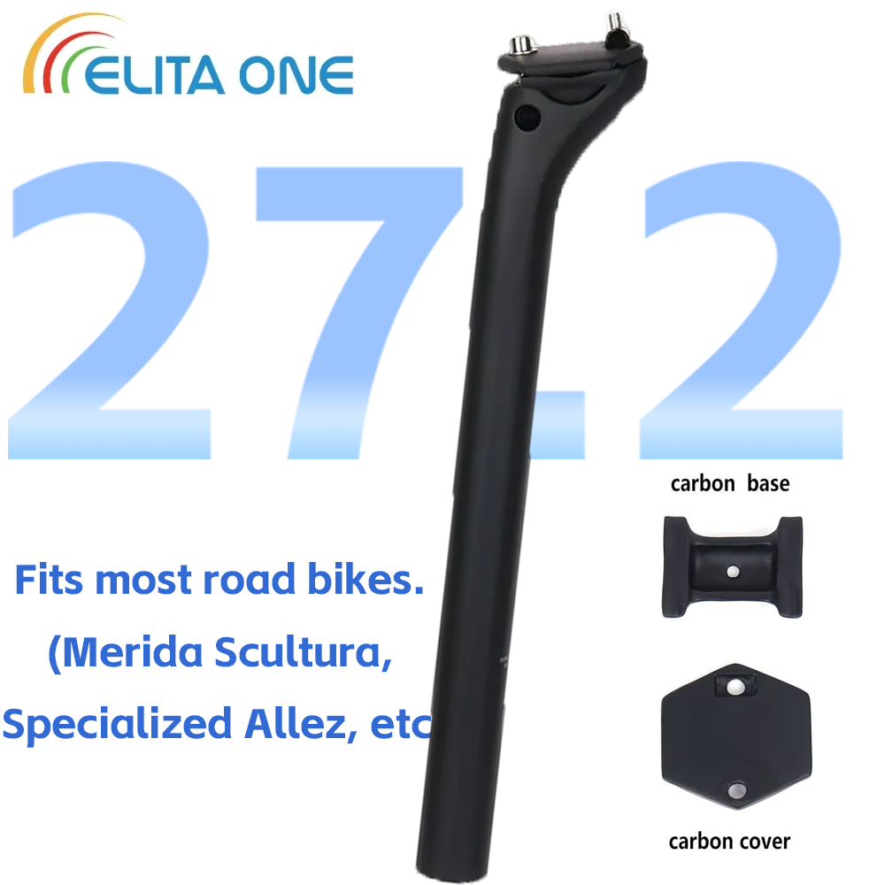 Carbon Fiber Saddle - ELITAONE MTB Carbon Zadelpen 27.2mm Offset