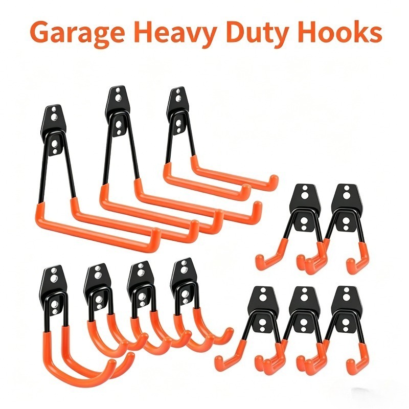 Cycling Gear Wall Hanger - Garagehaken Heavy Duty wandgemonteerde opberghaken 12-delige