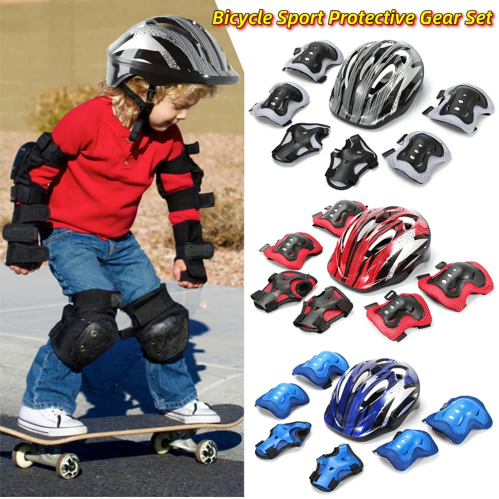 Cycling Gear Kids - 7 Stuks Fiets Sport Beschermende Uitrusting