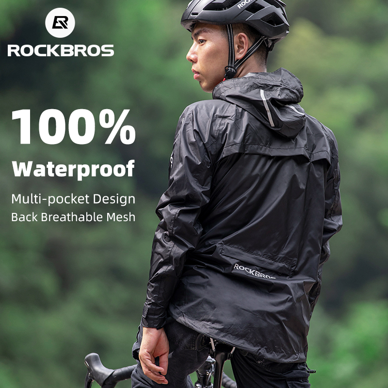 Cycling Gear Rain - ROCKBROS Waterdichte fietsregenjas Heren Ademend Winddicht