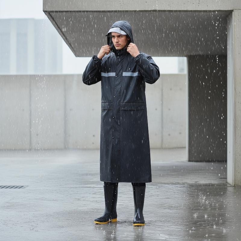 Cycling Gear Rain - Regenjas Lang Volledig regenbestendig Heren Volwassen