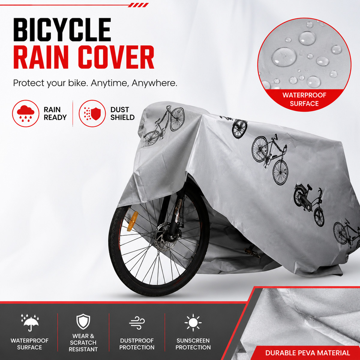 PINMOAP Universele fietsregenh - Cycling Gear Rain recensie en prijs
