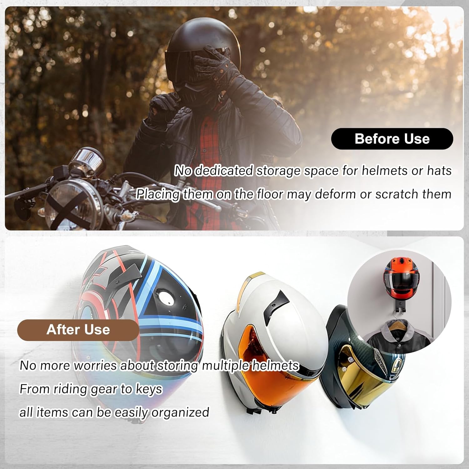 Wandbevestiging voor motorhelm - Cycling Gear Wall Hanger recensie en prijs